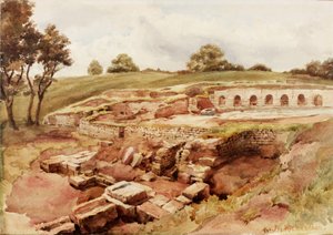 Les thermes romains, Chesters, North Tyne (vue nord)